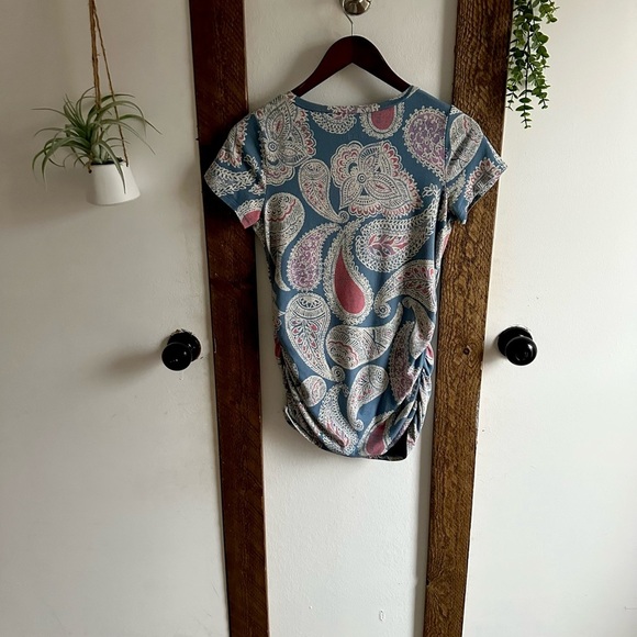 Y2K Motherhood Maternity Women’s Paisley Print V-Neck Top Size Maternity Small - Picture 6 of 13
